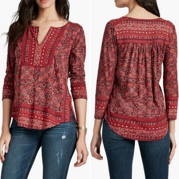 lucky brand red top
